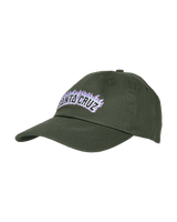 The Santa Cruz Mens Burnt Collegiate Cap in Dark Moss