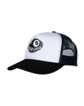 The Santa Cruz Mens Winkowski 8th Planet Meshback Trucker Cap in Black, White & Blue