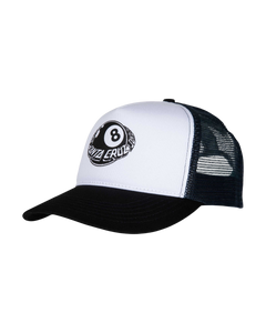The Santa Cruz Mens Winkowski 8th Planet Meshback Trucker Cap in Black, White & Blue