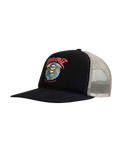 The Santa Cruz Mens Out Of Time Meshback Trucker Cap in Black & Stone Grey