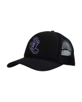 The Santa Cruz Mens Stamped Screaming Hand Meshback Trucker Cap in Black
