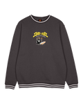 The Santa Cruz Mens Winkowski Surf Front Crew Sweatshirt in Washed Black