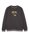 The Santa Cruz Mens Winkowski Surf Front Crew Sweatshirt in Washed Black