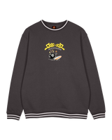 The Santa Cruz Mens Winkowski Surf Front Crew Sweatshirt in Washed Black