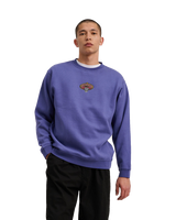 The Santa Cruz Mens Guzman Skull Crew Sweatshirt in Navy Dusk