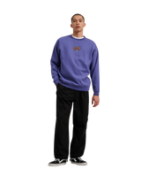 The Santa Cruz Mens Guzman Skull Crew Sweatshirt in Navy Dusk