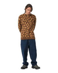 The Santa Cruz Mens Jaguar Knit Jumper in Brown