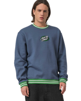 The Santa Cruz Mens Global Oval Dot Front Sweatshirt in Heritage Blue