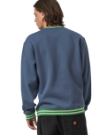 The Santa Cruz Mens Global Oval Dot Front Sweatshirt in Heritage Blue