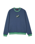 The Santa Cruz Mens Global Oval Dot Front Sweatshirt in Heritage Blue