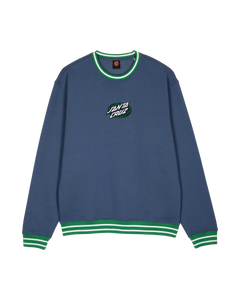 The Santa Cruz Mens Global Oval Dot Front Sweatshirt in Heritage Blue