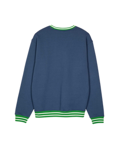 The Santa Cruz Mens Global Oval Dot Front Sweatshirt in Heritage Blue