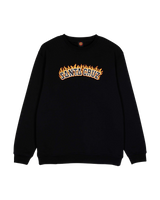 The Santa Cruz Mens Burnt Collegiate Sweatshirt in Black