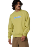 The Santa Cruz Mens Patch Strip Sweatshirt in Faded Khaki