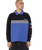 The Santa Cruz Mens Podium 1/4 Zip Sweatshirt in Black & Sapphire