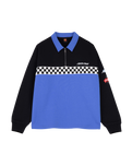 The Santa Cruz Mens Podium 1/4 Zip Sweatshirt in Black & Sapphire