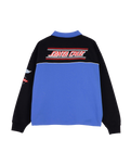 The Santa Cruz Mens Podium 1/4 Zip Sweatshirt in Black & Sapphire