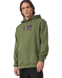 The Santa Cruz Mens Roskopp Dissect Strip Hoodie in Dark Moss