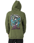 The Santa Cruz Mens Roskopp Dissect Strip Hoodie in Dark Moss