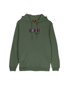 The Santa Cruz Mens Roskopp Dissect Strip Hoodie in Dark Moss