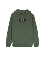 The Santa Cruz Mens Roskopp Dissect Strip Hoodie in Dark Moss