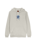 The Santa Cruz Mens Dot Guy Front Hoodie in Warm Grey