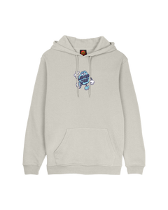 The Santa Cruz Mens Dot Guy Front Hoodie in Warm Grey