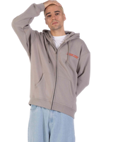 The Santa Cruz Mens Classic Strip Fade Zip Hoodie in Warm Grey
