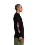 The Santa Cruz Mens Wagon Dot Front Long Sleeve T-Shirt in Black