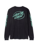 The Santa Cruz Mens Cyber Dot Long Sleeve T-Shirt in Black