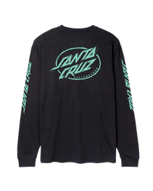 The Santa Cruz Mens Cyber Dot Long Sleeve T-Shirt in Black