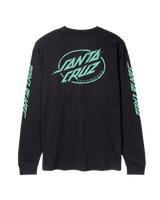 The Santa Cruz Mens Cyber Dot Long Sleeve T-Shirt in Black