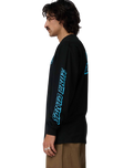 The Santa Cruz Mens Mono Vertigo Dot Long Sleeve T-Shirt in Black