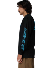 The Santa Cruz Mens Mono Vertigo Dot Long Sleeve T-Shirt in Black