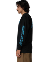 The Santa Cruz Mens Mono Vertigo Dot Long Sleeve T-Shirt in Black