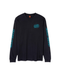 The Santa Cruz Mens Mono Vertigo Dot Long Sleeve T-Shirt in Black