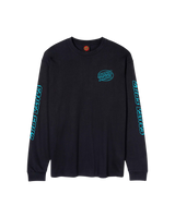 The Santa Cruz Mens Mono Vertigo Dot Long Sleeve T-Shirt in Black
