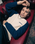 Classic Strip Raglan Long Sleeve T-Shirt in Wax Paper & Midnight Blue