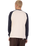The Santa Cruz Mens Classic Strip Raglan Long Sleeve T-Shirt in Wax Paper & Midnight Blue