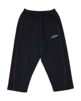 The Santa Cruz Mens Pinstripe Wide Leg Joggers in Black
