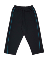 The Santa Cruz Mens Pinstripe Wide Leg Joggers in Black