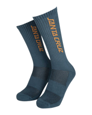 The Santa Cruz Mens Strip Socks (3 Pack) in Dark Cherry, White & Navy