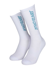 The Santa Cruz Mens Strip Socks (3 Pack) in Dark Cherry, White & Navy