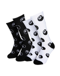 The Santa Cruz Mens Winkowksi Eight Baller Socks (2 Pack) in White & Black