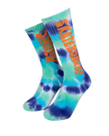 The Santa Cruz Mens AD Rip Socks in Blue Tie Dye