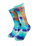 The Santa Cruz Mens AD Rip Socks in Blue Tie Dye