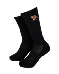 The Santa Cruz Mens Dot Guy Socks in Black