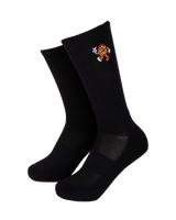 The Santa Cruz Mens Dot Guy Socks in Black