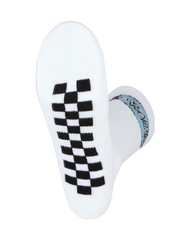 The Santa Cruz Mens Finish Line Socks (2 Pack) in Black & White