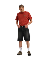 The Santa Cruz Mens Big Walkshorts in Washed Black